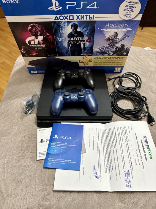 PS 4 Slim 500 Gb- Вживана, повний комплект та офіційно куплена
