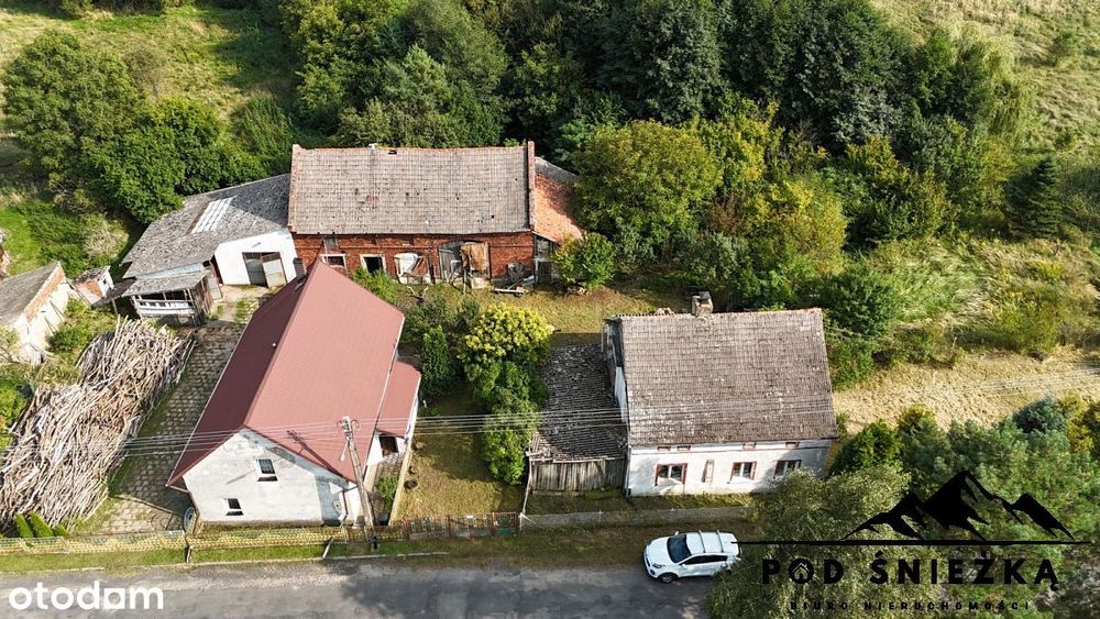 Dom z zabudowaniami- grunty 7300m2- inwestycyjne!