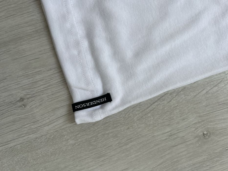 Podkoszulka męska biała bawełniana top M Henderson Basic gładka