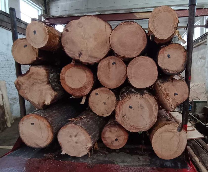 Кругляк пиловочник та дошка  сосни для оборонних споруд