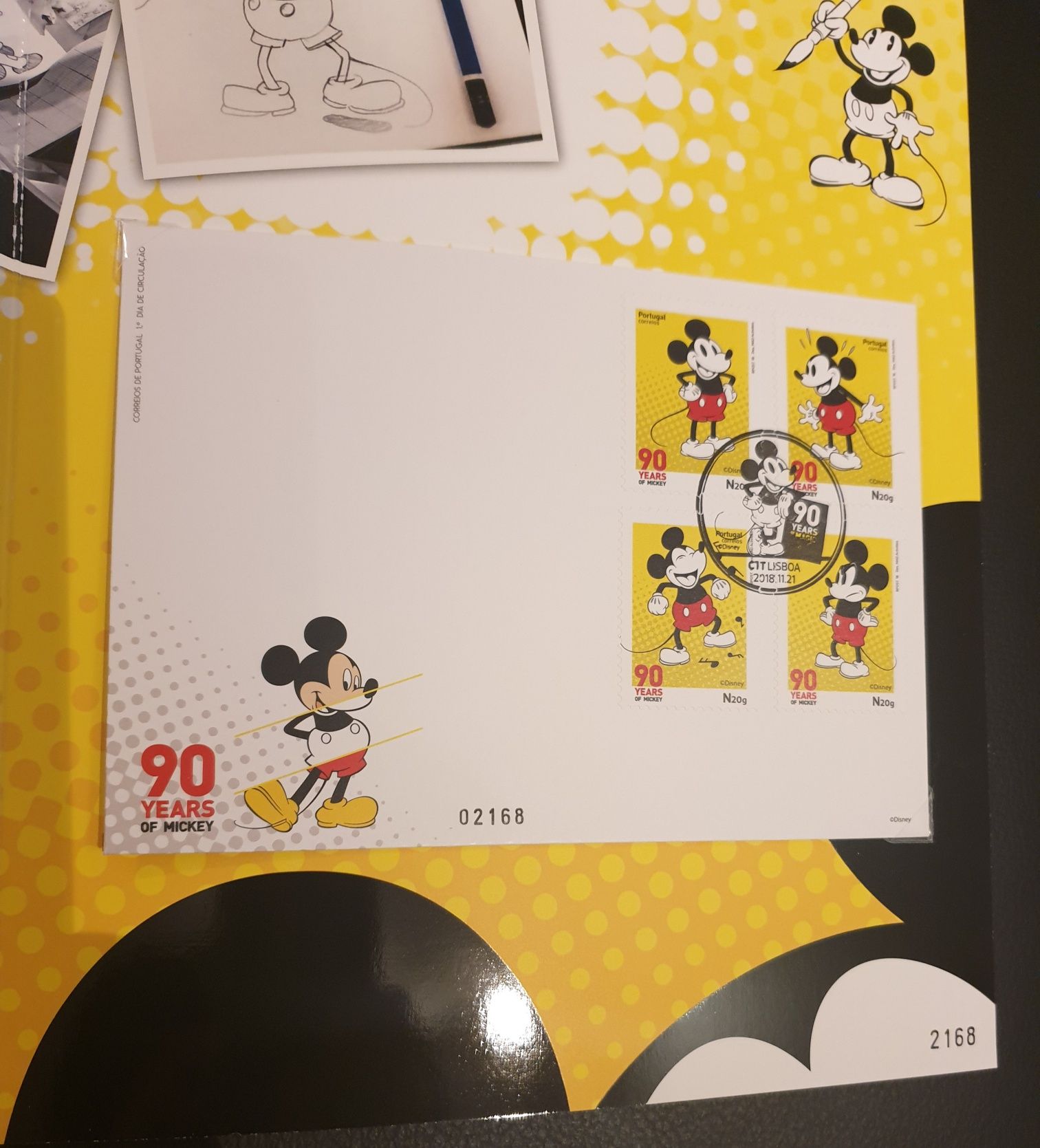 Selos Mickey edição limitada 90 anos