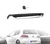 DIFUSOR PARA-CHOQUES TRASEIRO LOOK GTI VOLKSWAGEN VW GOLF 6 MK VI 08-12 + TAMPA GANCHO DE REBOQUE