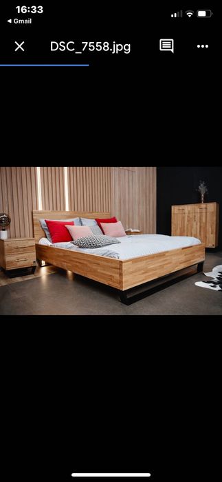 Łóżko Dębowe w stylu Industrialnym LOFT