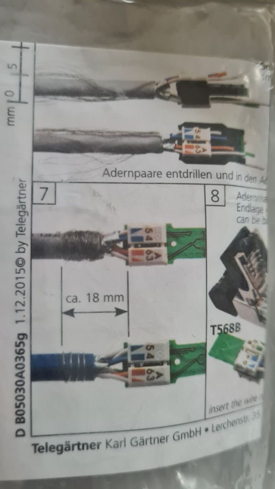 Wtyczka RJ 45 Telegärtner do internetu