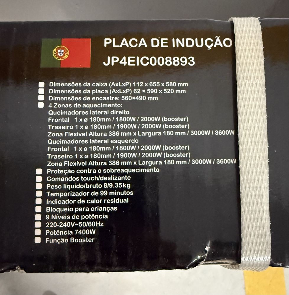 Placa de Indução/fogão de 4 Zonas (NOVA)