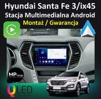 Radio Hyundai Santa_Fe_3 / ix45 Android CarPlay/AA 4G Qled LTE Montaż
