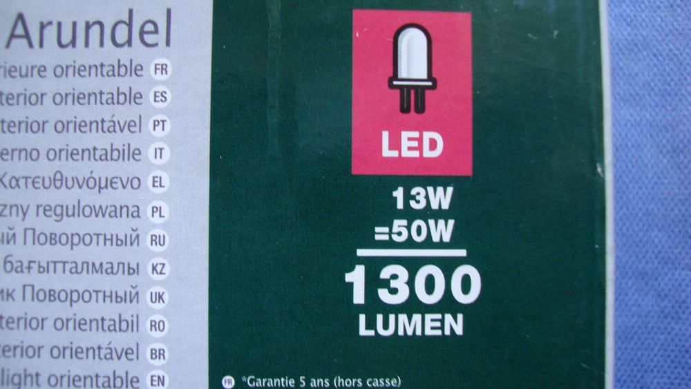 Candeeiro led de 1300Lm