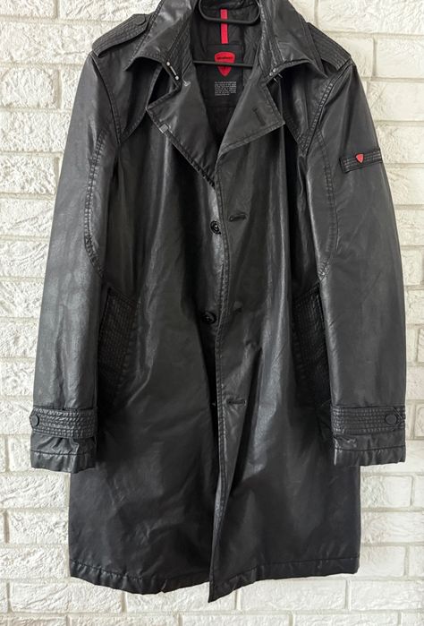 Strellson – płaszcz midi / trencz w stylu militarnym, rozm. M