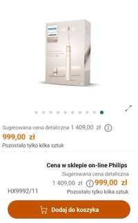 Szczoteczka soniczna Philips Diamond Ptestige 9900, Najnowszy model!!!