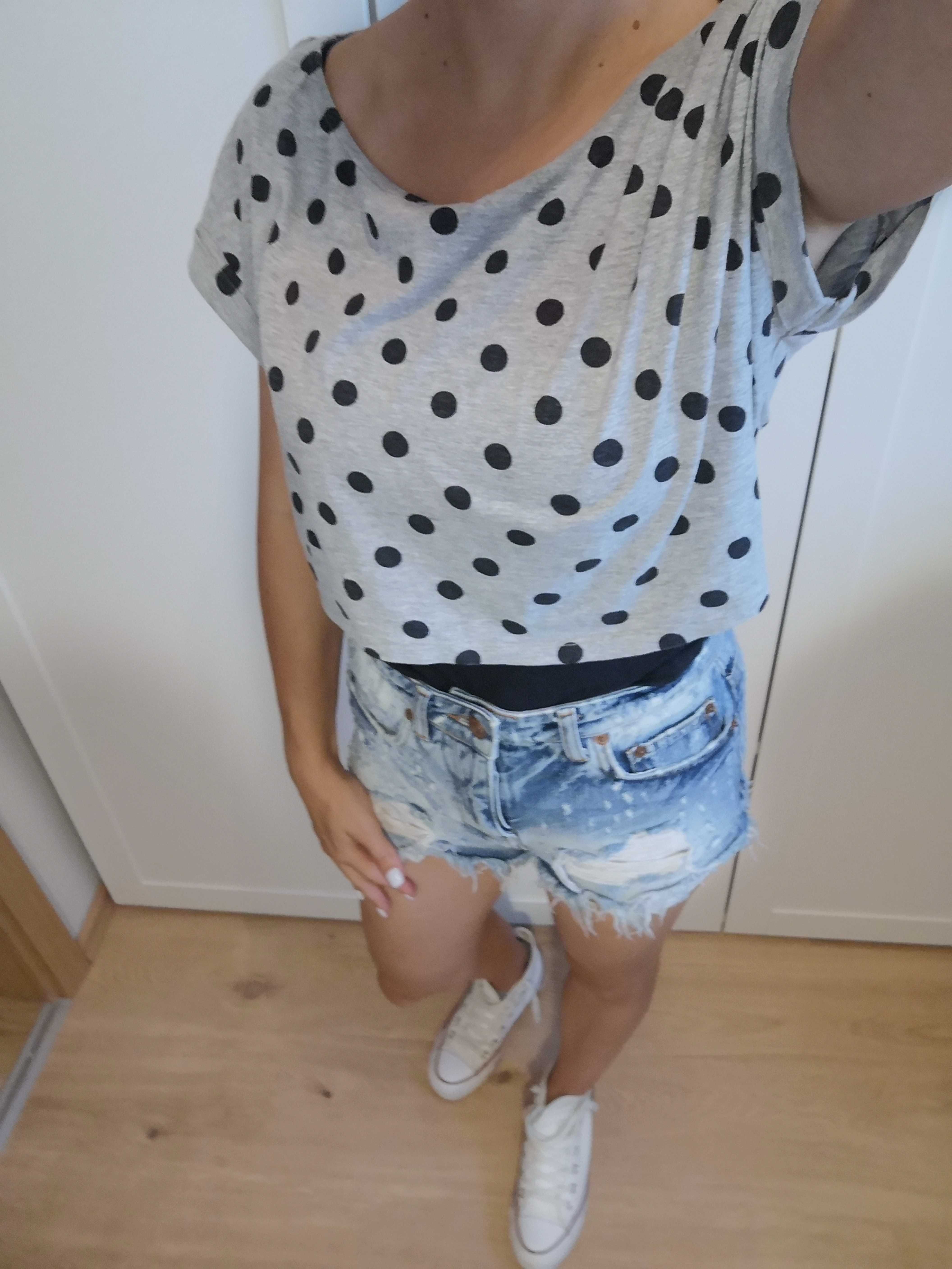 Bershka bluzka z topem w grochy r. 36/S