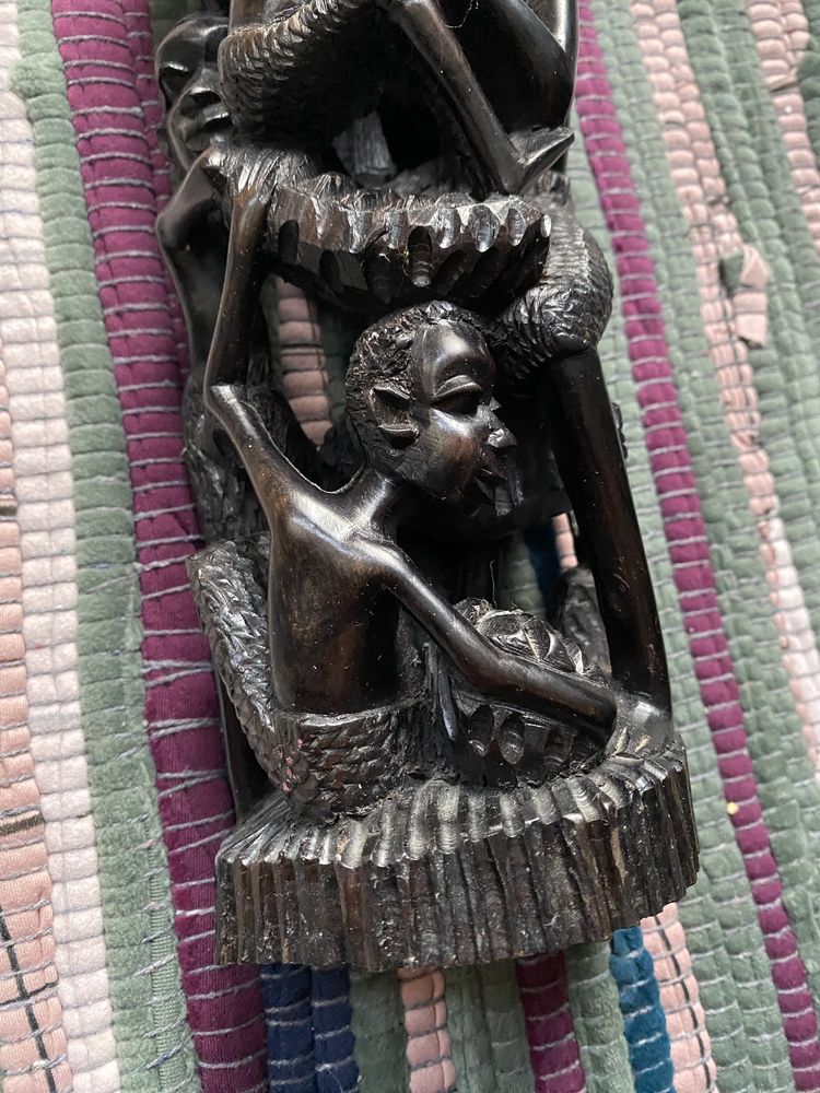 Afrykańska statua Drzewo życia, Drewno hebanowe, rzeźba, figurka