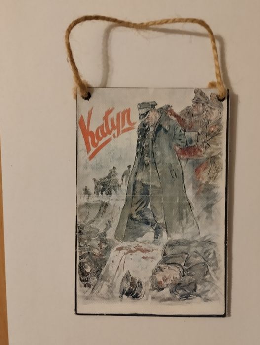 Drewniana plakieta Katyń obrazek