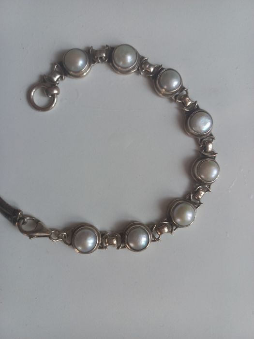 Srebrna bransoletka 21 cm,  próba 925