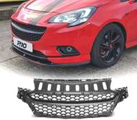 GRELHA FRONTAL DESPORTIVA PARA OPEL CORSA E 2014/2019 &quot;MATT BLACK EDITTION&quot;