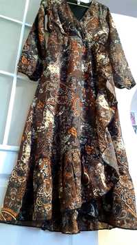 Платье шифоновое с воланами/ сукня