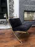 Czarny zloty fotel Eichholtz nowy