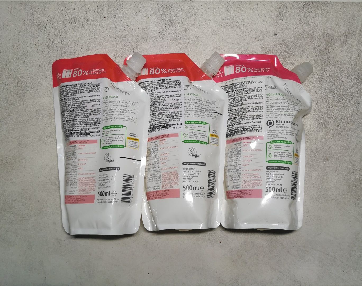 Szampon Alterra Nawilżający Granat Bio 3x 500ml