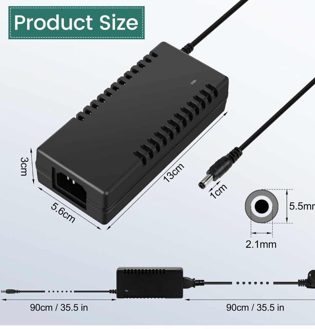 HOUHUI 24 V 6 A zasilacz sieciowy, uniwersalny zasilacz AC 100 – 240 V