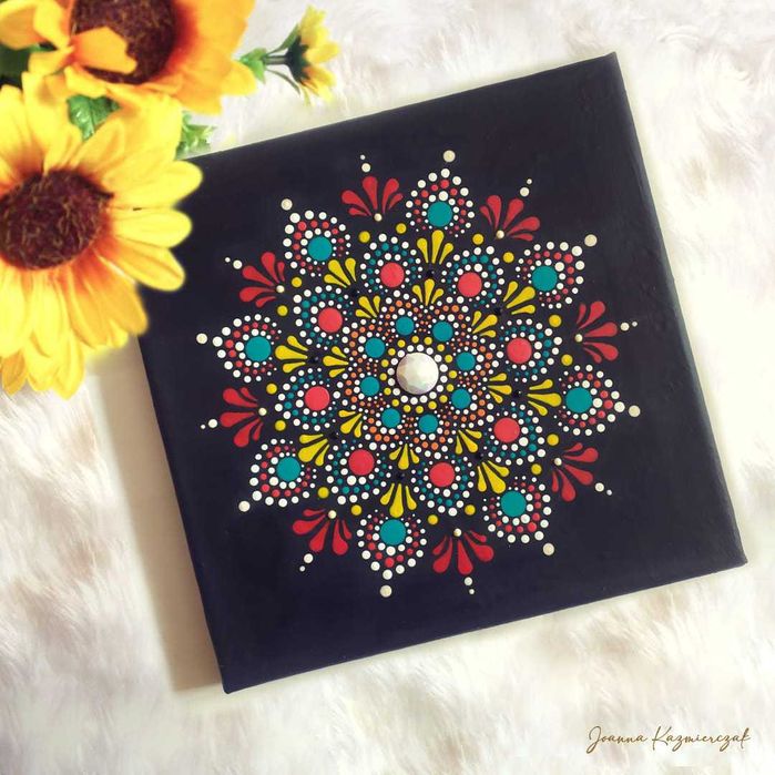 Mandala na płótnie - 20x20 cm