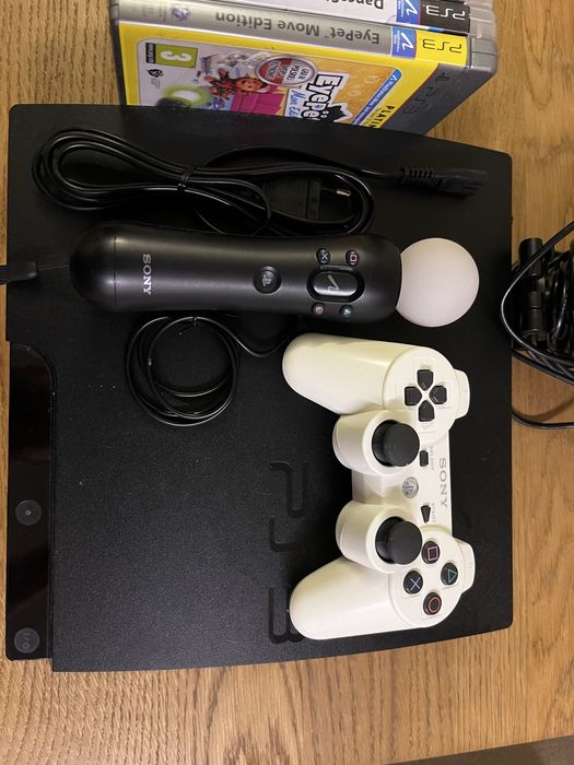 Playstation 3 slim 320gb + move + 20 gier!