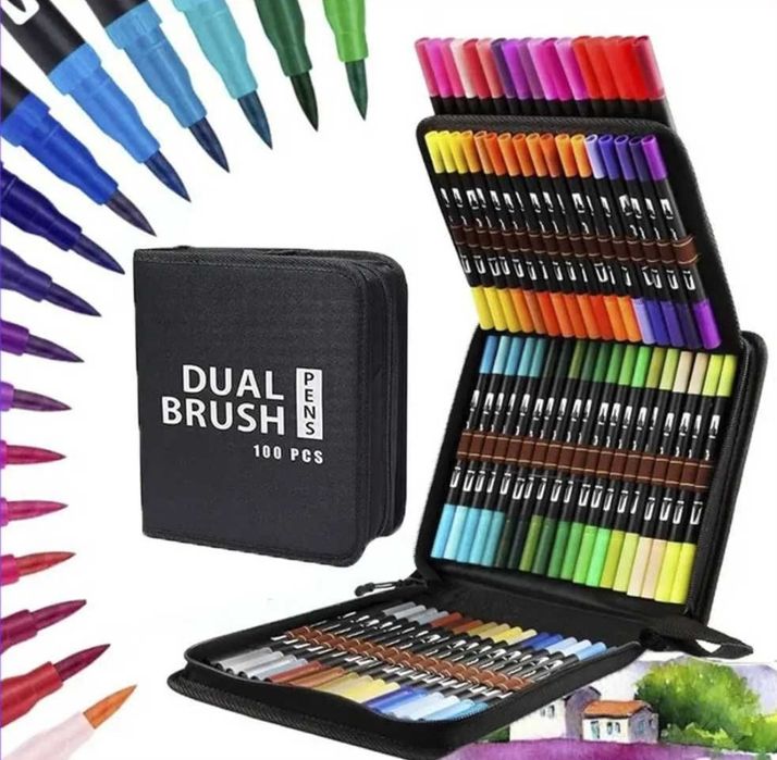 Набори АКВАРЕЛЬНІ маркери велика палітра кольорів!