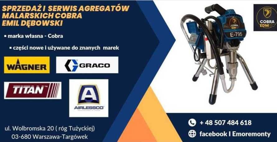 Agregat malarski COBRA E-795 EXTRA 4.5l/min na pompie ala graco 1095
