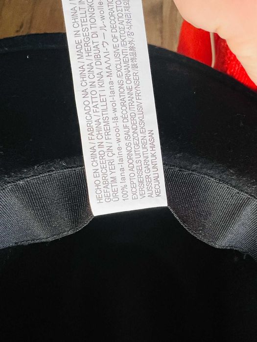 Czarny damski wełniany kapelusz wiosenny letni zimowy jesienny