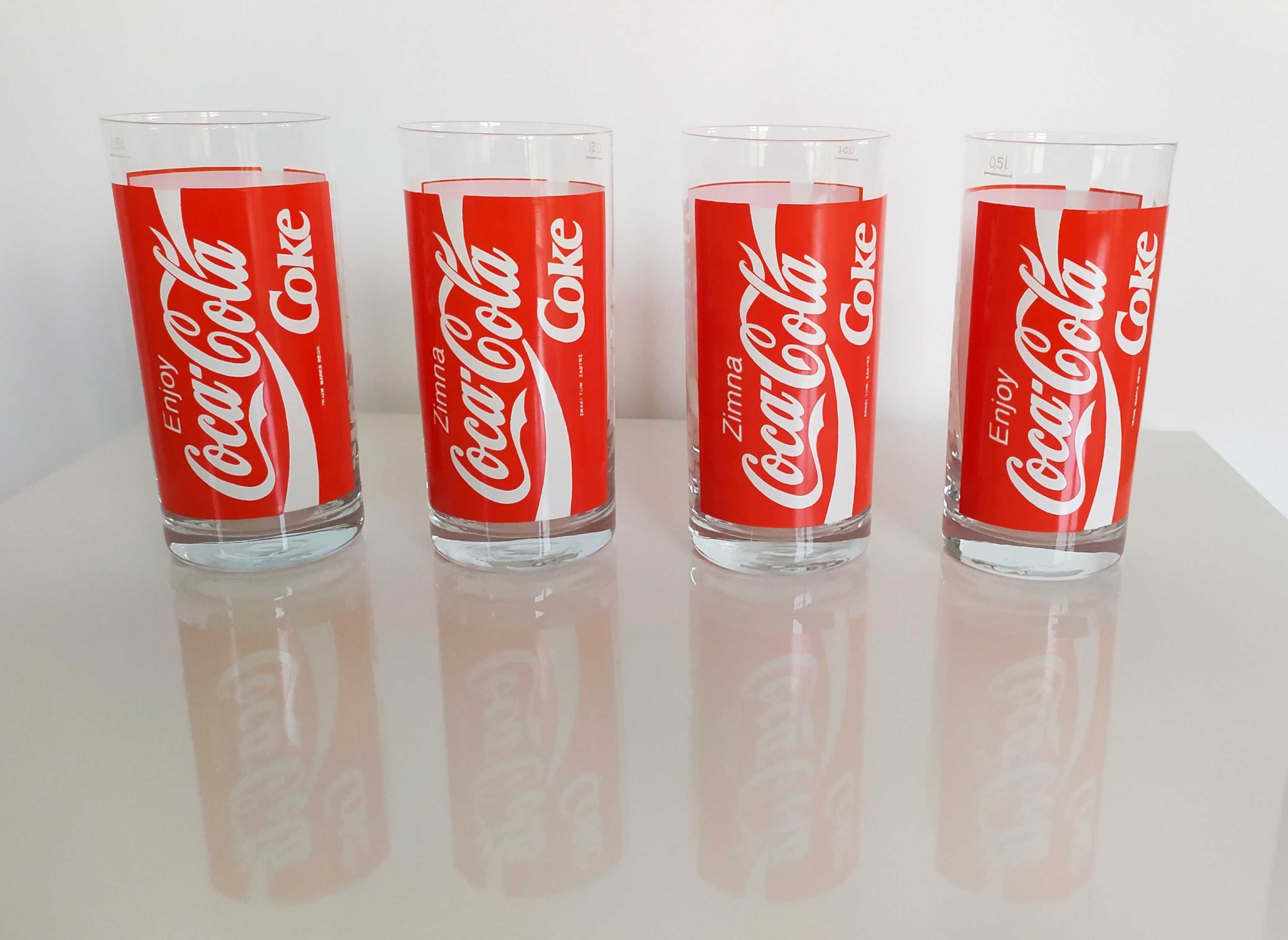 Szklanki Coca Cola 0,5 l oryginalne, 4 sztuki