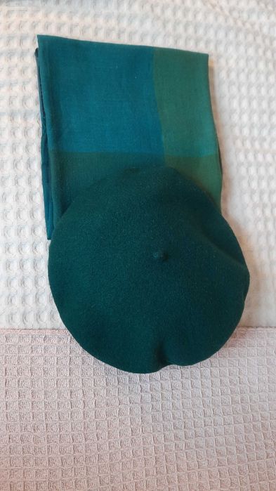 Beret wełniany plus szalik