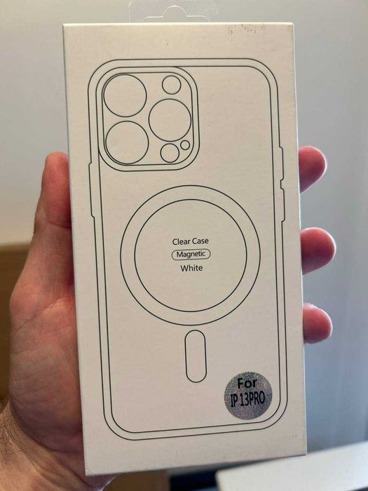 Nowe przezroczyste etui Magnetic Clear Case do iPhone 13 Pro – białe