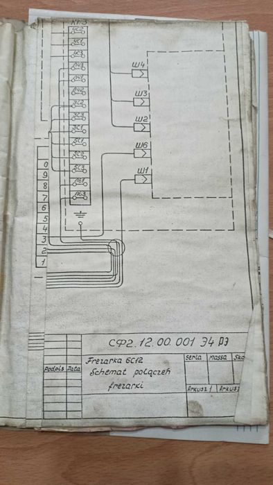 DTR frezarki pionowej 6C12 oryginał