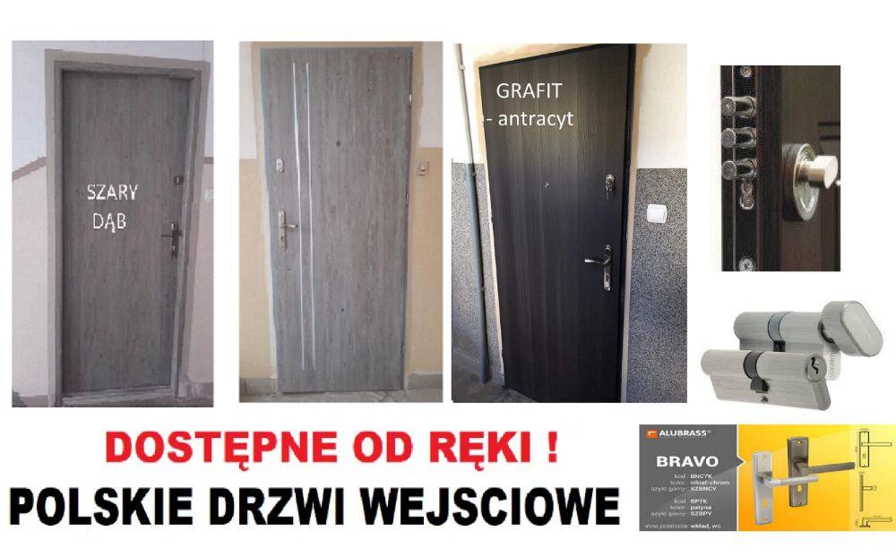 Drzwi z montażem , DRZWI WEJŚCIOWE , drzwi zewnętrzne. Całe KATOWICE