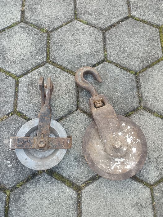 Zblocze budowlane, bloczek, wciąg, wyciąg, rolka , 2 sztuki