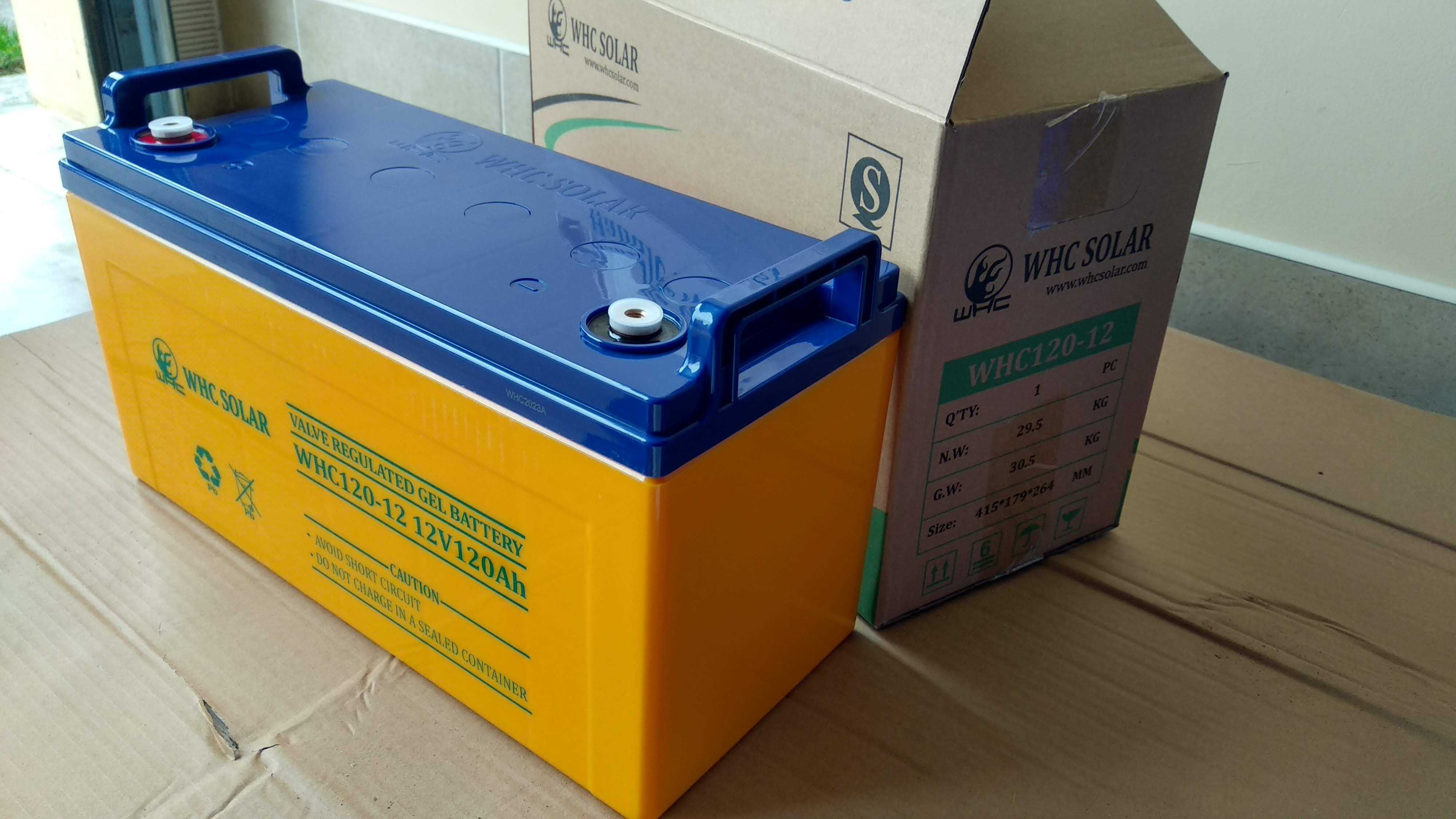 Гелевий тяговий акумулятор WHC Solar Gel battery 12V 120Ah ДБЖ інверто