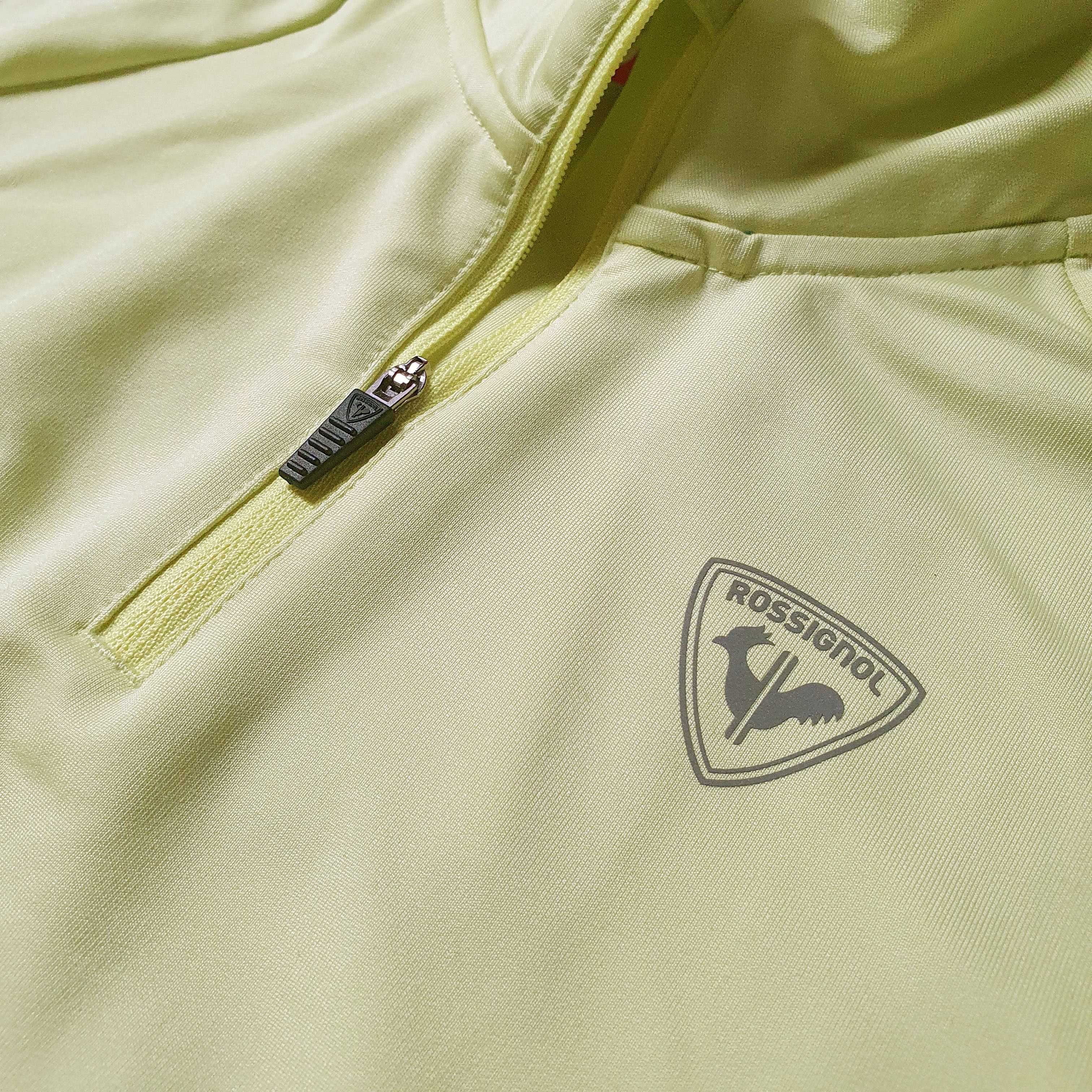 Bluza techniczna Rossignol Girl 1/2 Zip Warm Stretch sunny lime 12lat