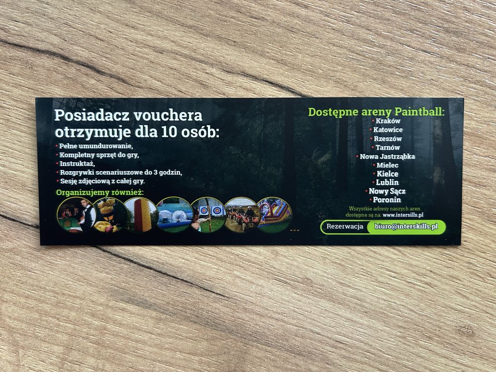 Voucher bilet Paintball Inter Skills