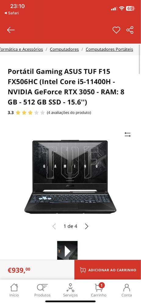 Notebook Gamer Novo