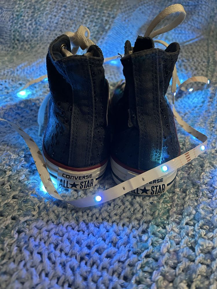 converse granatowe trampki długie 39