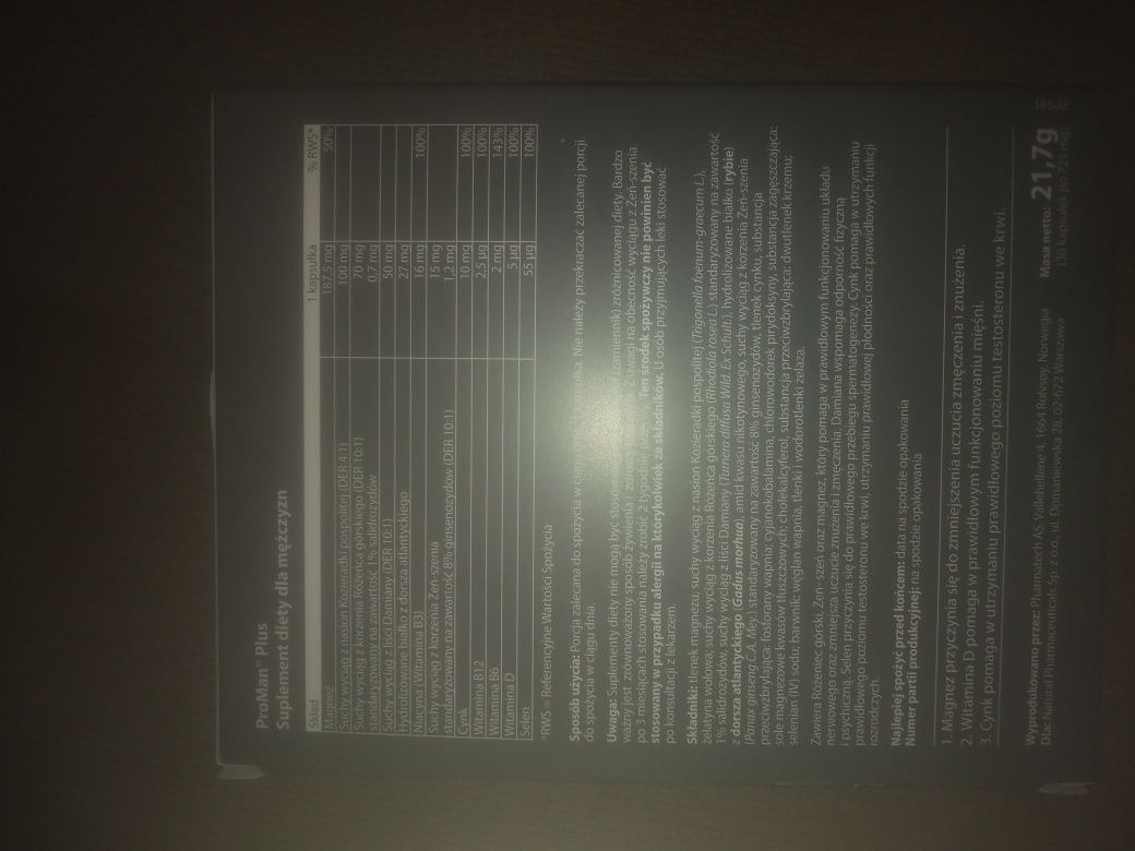 Tabletki ProMan PLUS