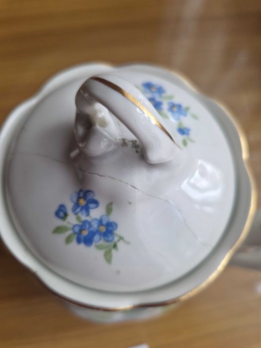 Porcelana Koenigszelt - Dzbanek, mlecznik, cukiernica