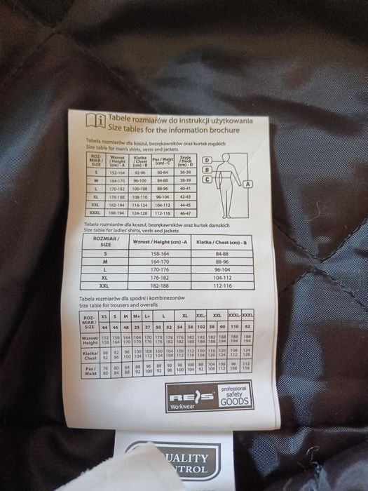 Kurtka i spodnie robocze XXL-nowe
