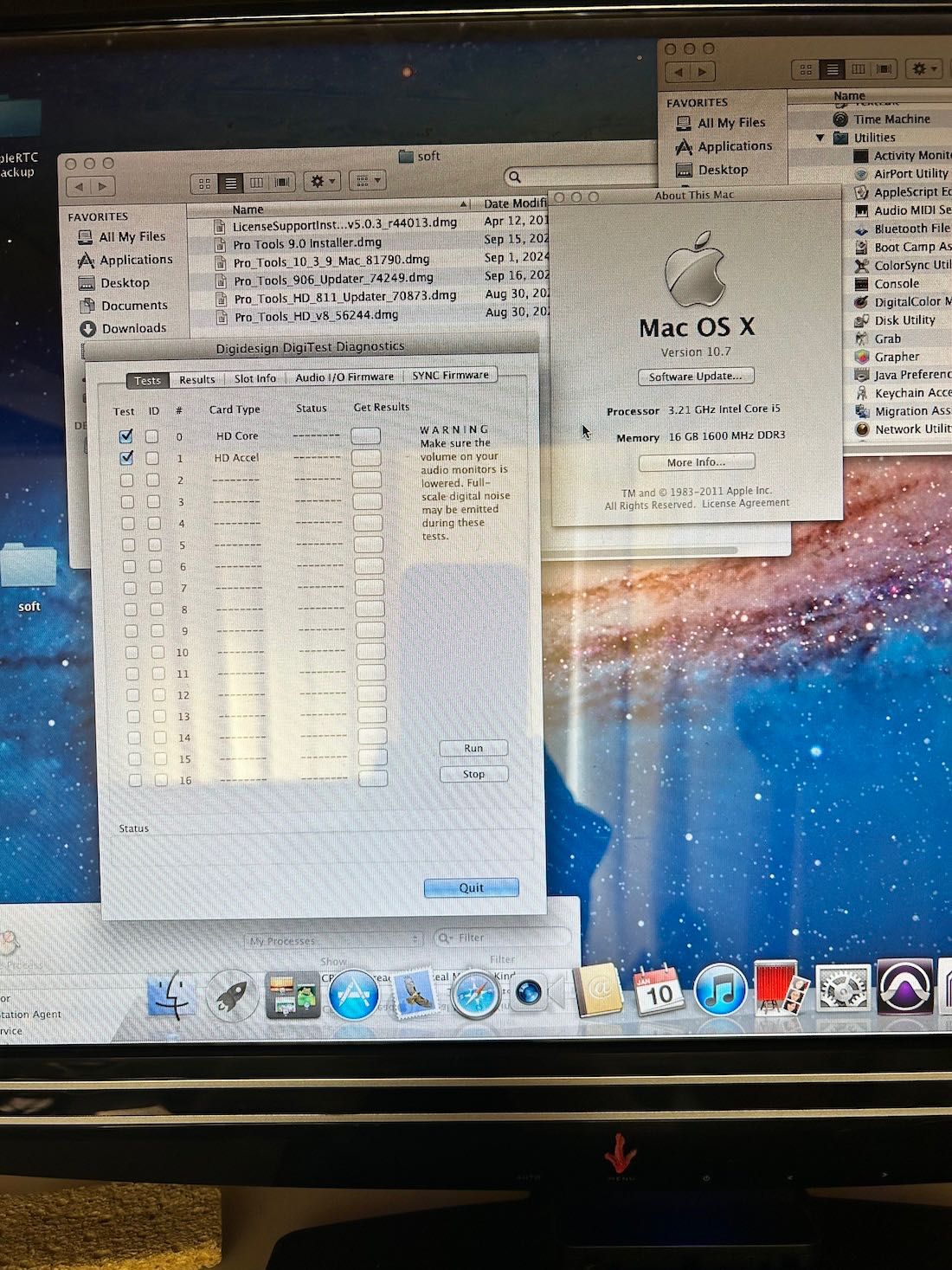Komputer z systemem OSX + 2 Karty Avid ProTools HD Core I HD Accel