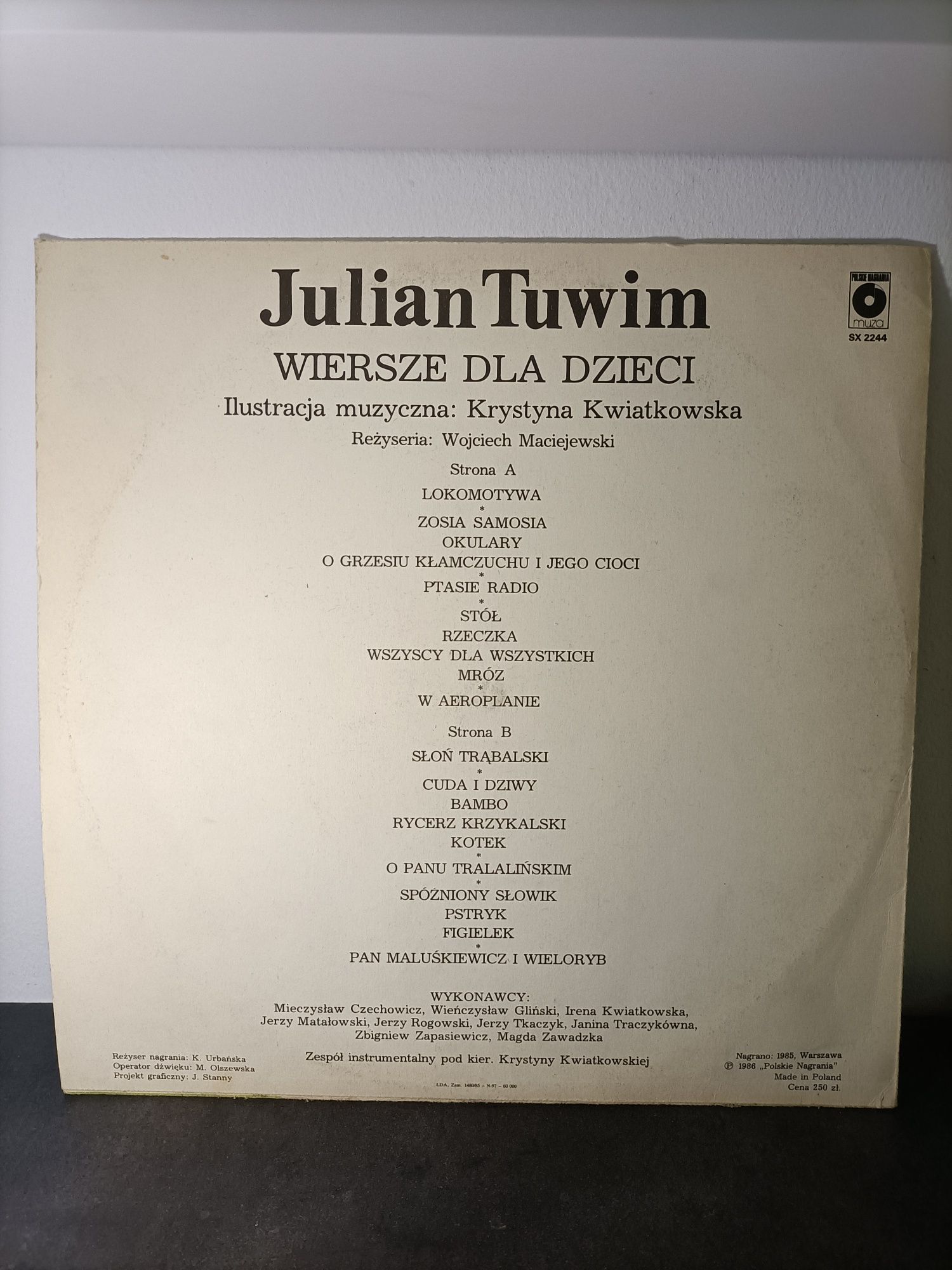 Płyta winylowa Julian Tuwim wiersze dla dzieci