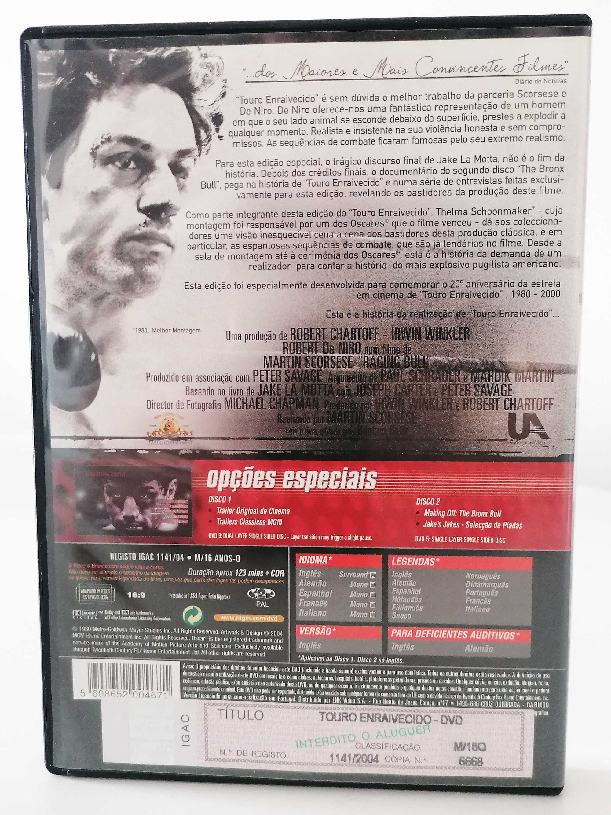 DVD O Touro Enraivecido - Edição Especial 2 discos