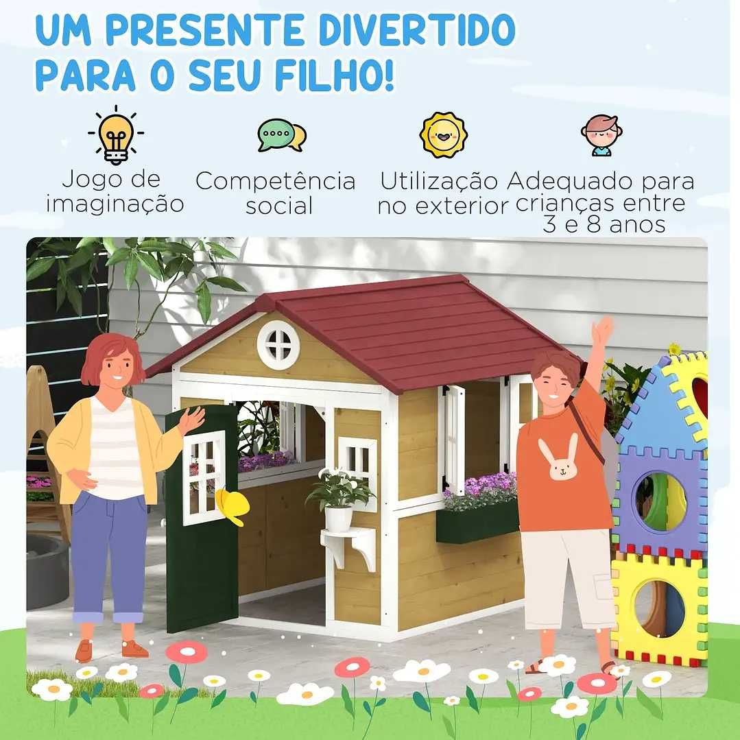 Casa de Brincar Infantil para Jardim  114x126,5x135