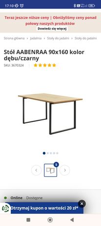 Stół o wymiarach 90x160