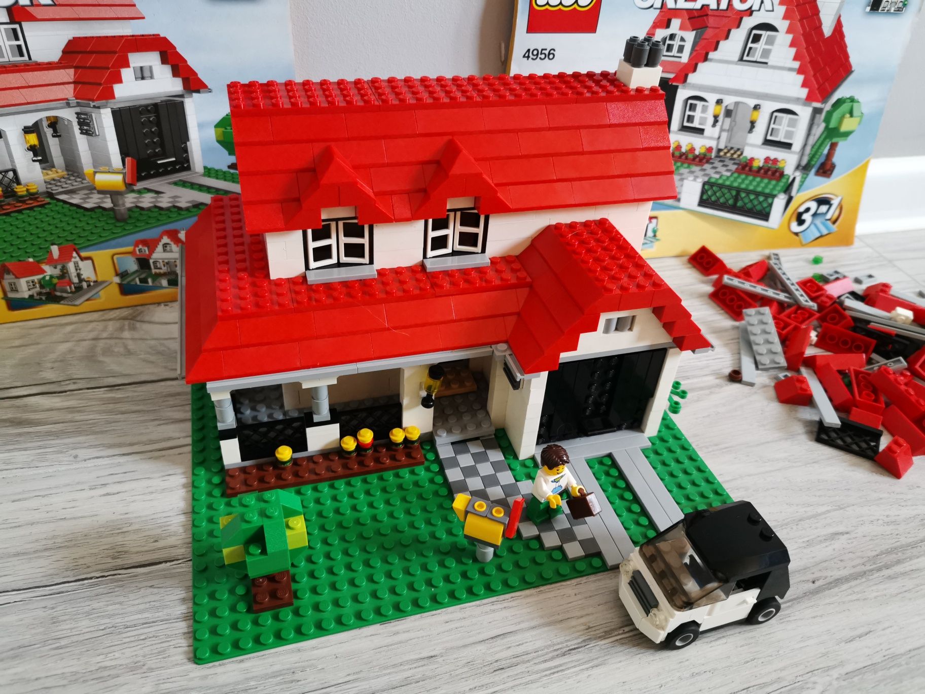 Lego Creator 4956 Dom oraz 3177 City Mały samochód kompletne unikat