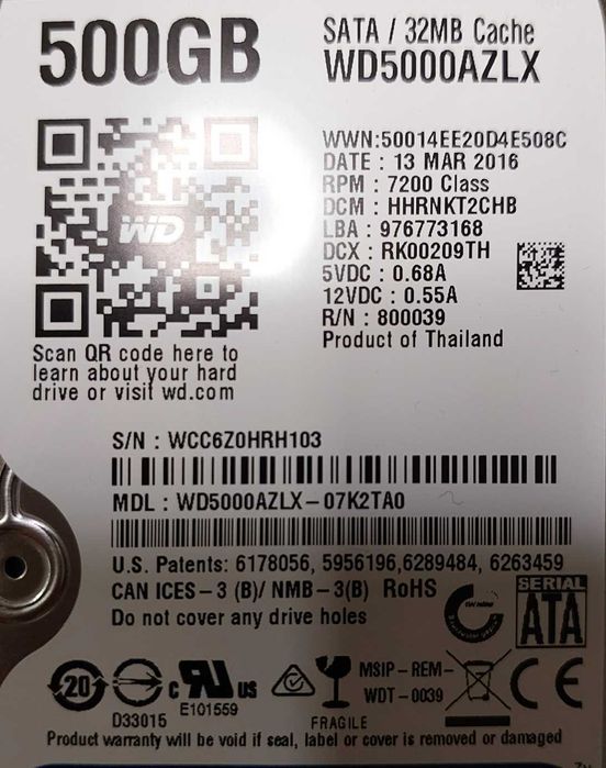 Жесткий диск HDD 3,5' Seagate 1Tb