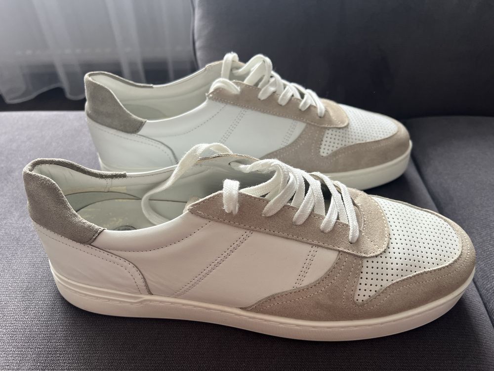 Sneakersy męskie białe Massimo Dutti. Jak nowe