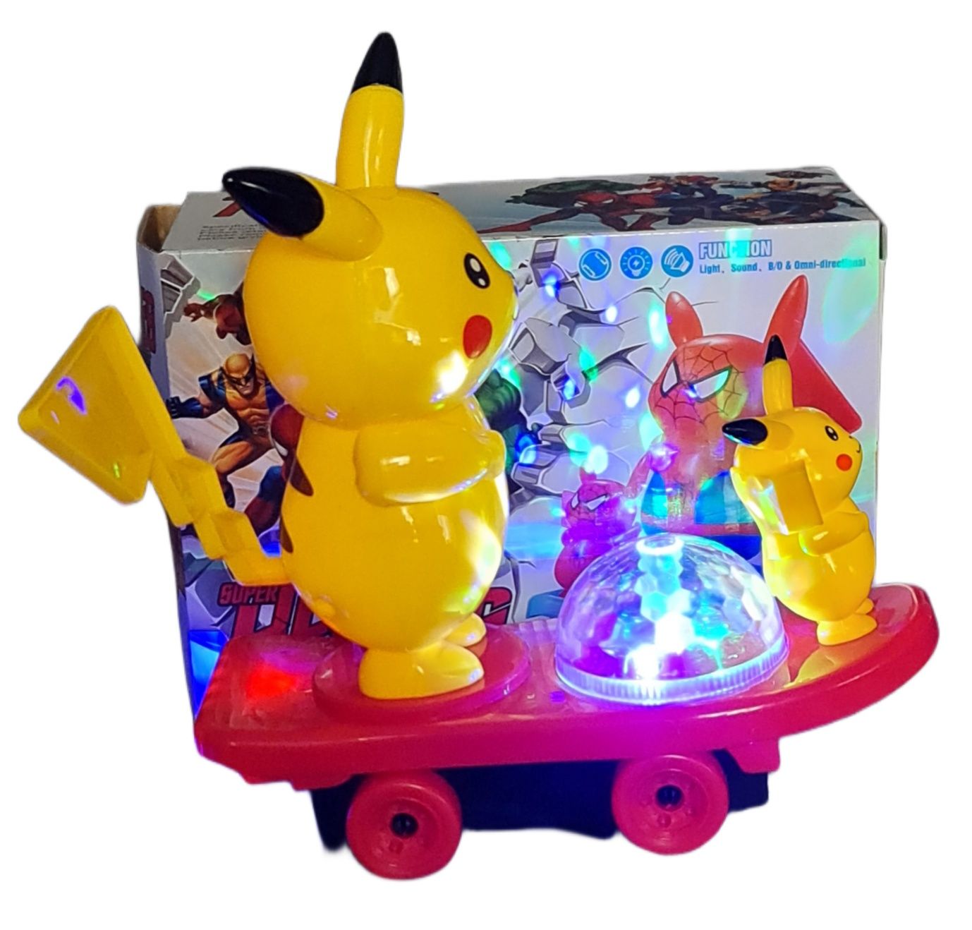 Pikachu na deskorolce - zabawka na baterie